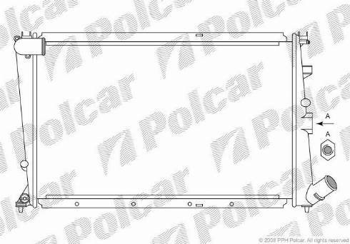 Polcar 232508A4 - Радиатор, охлаждение двигателя autodnr.net