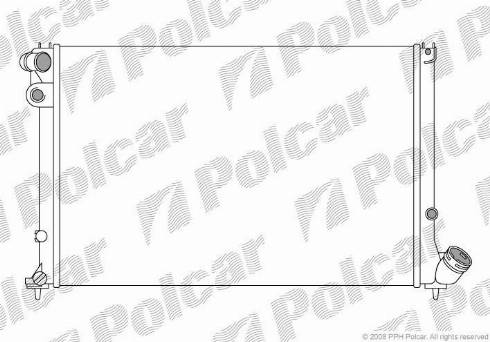 Polcar 232508A8 - Радіатор, охолодження двигуна autocars.com.ua