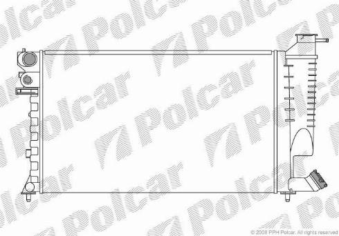 Polcar 2326082X - Радіатор, охолодження двигуна autocars.com.ua