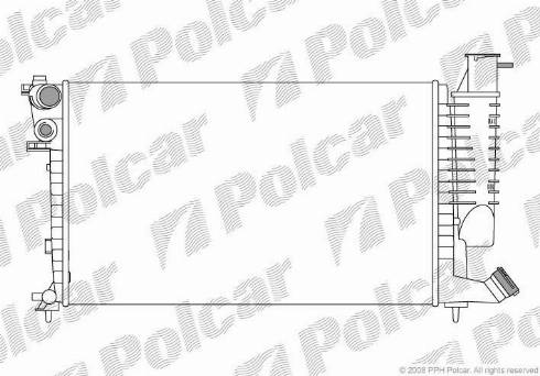 Polcar 232608-2 - Радіатор, охолодження двигуна autocars.com.ua