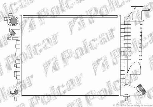 Polcar 2326083X - Радіатор, охолодження двигуна autocars.com.ua