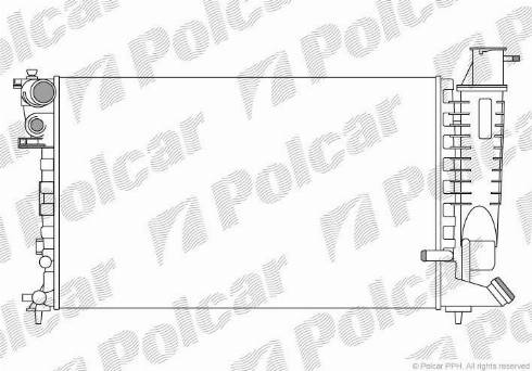 Polcar 232608-A - Радіатор, охолодження двигуна autocars.com.ua