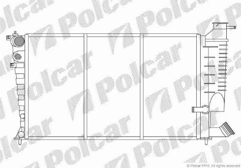 Polcar 232608-X - Радіатор, охолодження двигуна autocars.com.ua