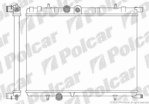 Polcar 2327081X - Радиатор, охлаждение двигателя avtokuzovplus.com.ua