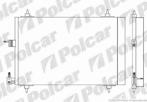 Polcar 2327K8C1 - Конденсатор, кондиціонер autocars.com.ua