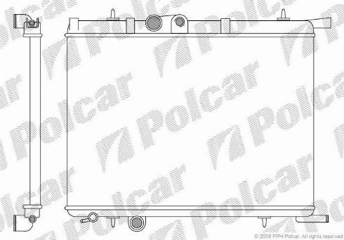 Polcar 2328081X - Радіатор, охолодження двигуна autocars.com.ua