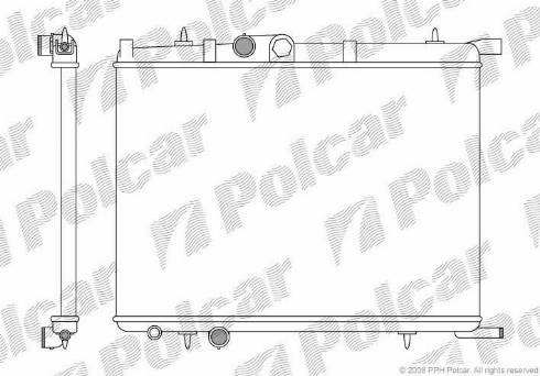 Polcar 232808-1 - Радіатор, охолодження двигуна autocars.com.ua