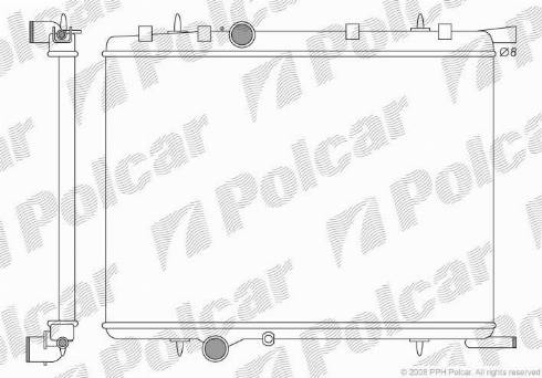 Polcar 2328083X - Радіатор, охолодження двигуна autocars.com.ua