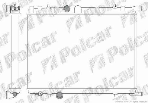 Polcar 232808A2 - Радіатор, охолодження двигуна autocars.com.ua