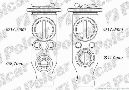 Polcar 2329KZ-1 - Розширювальний клапан, кондиціонер autocars.com.ua
