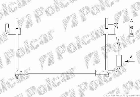 Polcar 2330K8C2 - Конденсатор, кондиціонер autocars.com.ua