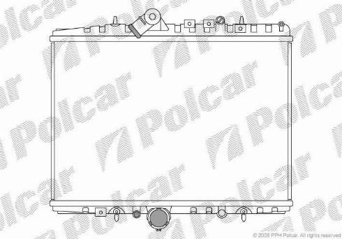 Polcar 233208A5 - Радіатор, охолодження двигуна autocars.com.ua