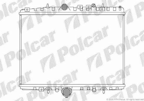 Polcar 233208-8 - Радиатор, охлаждение двигателя avtokuzovplus.com.ua