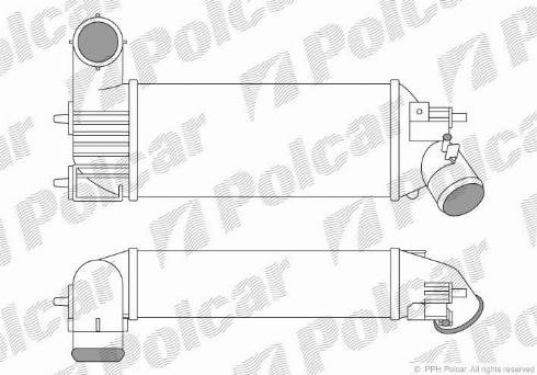 Polcar 2332J8-1 - Интеркулер, теплообменник турбины avtokuzovplus.com.ua