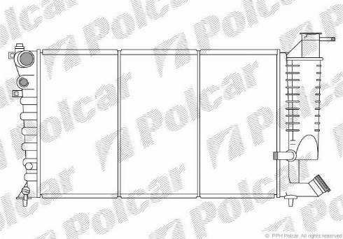 Polcar 2350080X - Радіатор, охолодження двигуна autocars.com.ua