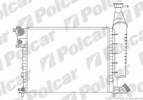 Polcar 2350081X - Радіатор, охолодження двигуна autocars.com.ua