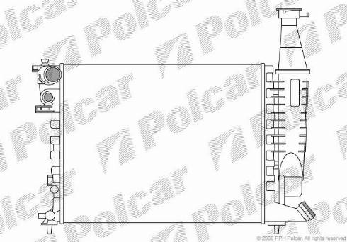 Polcar 235008-1 - Радиатор, охлаждение двигателя avtokuzovplus.com.ua