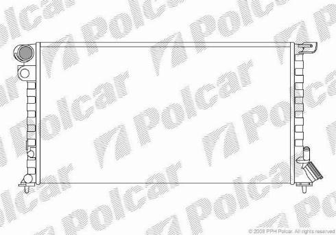 Polcar 235008-A - Радіатор, охолодження двигуна autocars.com.ua