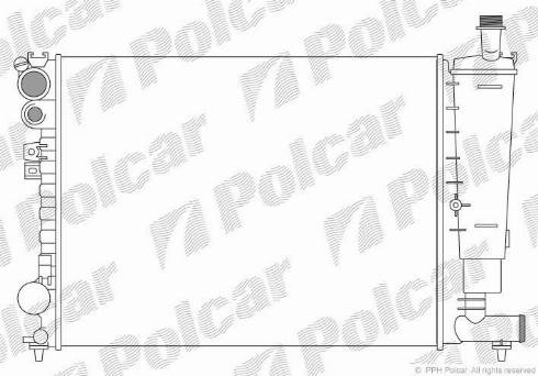 Polcar 2380081X - Радіатор, охолодження двигуна autocars.com.ua