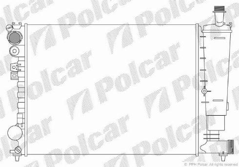 Polcar 238008-1 - Радіатор, охолодження двигуна autocars.com.ua