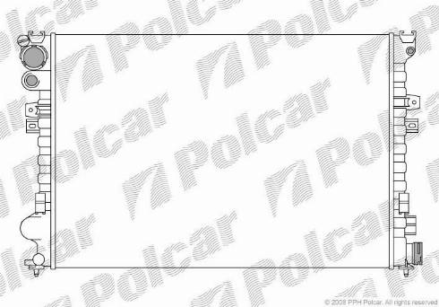Polcar 238008A3 - Радіатор, охолодження двигуна autocars.com.ua