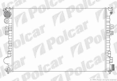 Polcar 238008A4 - Радіатор, охолодження двигуна autocars.com.ua