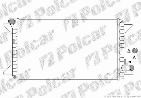 Polcar 2390087X - Радіатор, охолодження двигуна autocars.com.ua