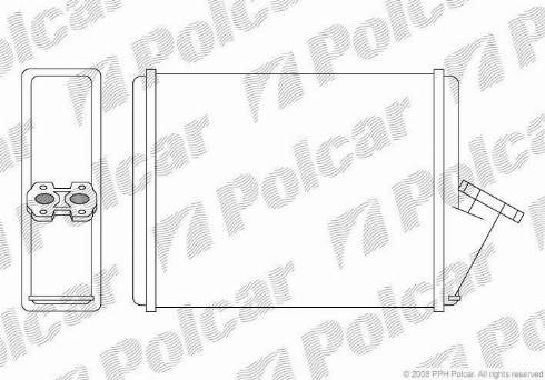 Polcar 2390N8-1 - Теплообмінник, опалення салону autocars.com.ua