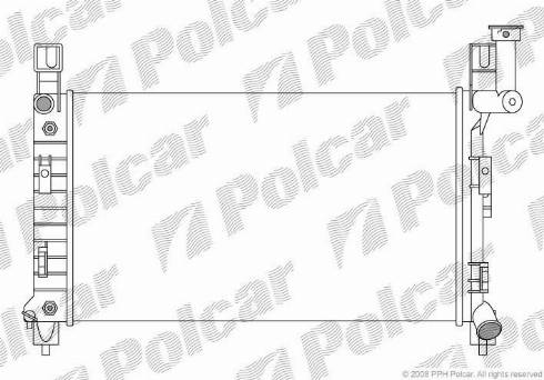 Polcar 240008-6 - Радіатор, охолодження двигуна autocars.com.ua