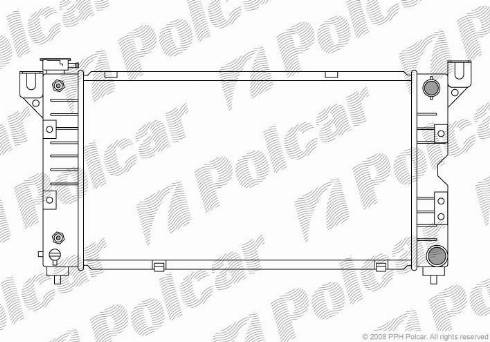 Polcar 2401082K - Радіатор, охолодження двигуна autocars.com.ua