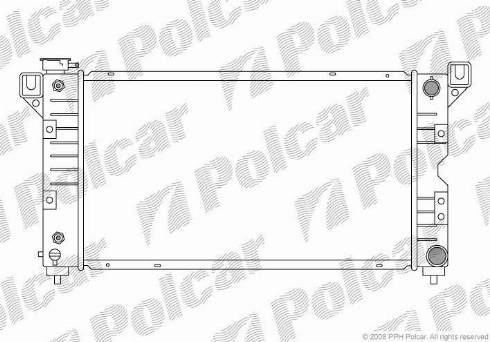 Polcar 240108-2 - Радіатор, охолодження двигуна autocars.com.ua