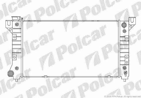 Polcar 240108-3 - Радіатор, охолодження двигуна autocars.com.ua