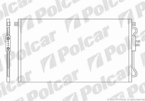 Polcar 2401K84X - Конденсатор, кондиціонер autocars.com.ua