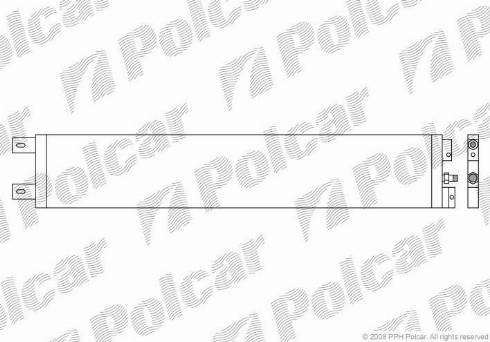 Polcar 2401K8C1 - Конденсатор, кондиціонер autocars.com.ua