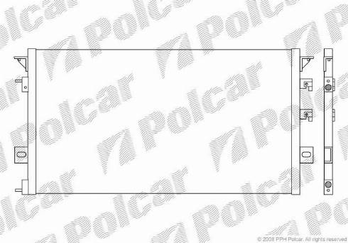 Polcar 2401K8C3 - Конденсатор, кондиціонер autocars.com.ua