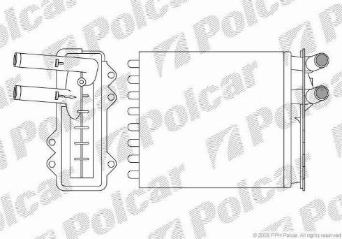 Polcar 2401N8-2 - Теплообменник, отопление салона avtokuzovplus.com.ua