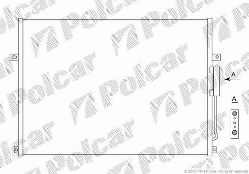 Polcar 2406K8C1 - Конденсатор, кондиціонер autocars.com.ua