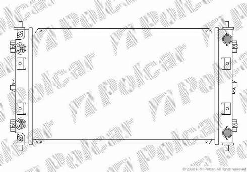 Polcar 2410081K - Радиатор, охлаждение двигателя autodnr.net