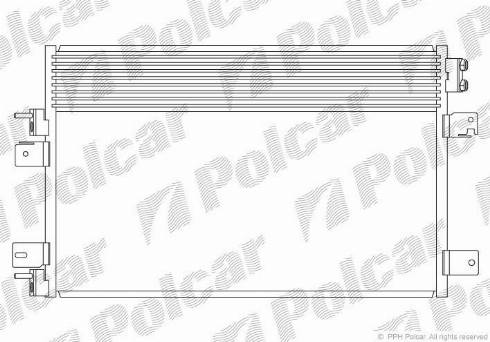 Polcar 2413K8C1 - Конденсатор, кондиціонер autocars.com.ua