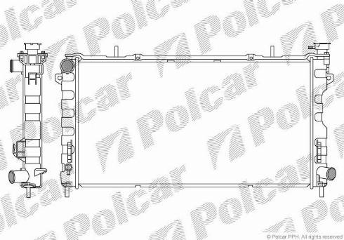 Polcar 242008-1 - Радіатор, охолодження двигуна autocars.com.ua