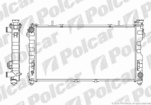 Polcar 2420082K - Радіатор, охолодження двигуна autocars.com.ua