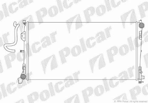 Polcar 2420086X - Радіатор, охолодження двигуна autocars.com.ua