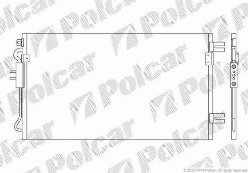 Polcar 2421K81X - Конденсатор, кондиціонер autocars.com.ua