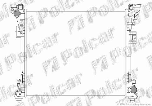 Polcar 2422081K - Радіатор, охолодження двигуна autocars.com.ua