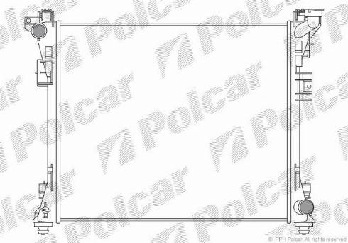 Polcar 242208-1 - Радіатор, охолодження двигуна autocars.com.ua