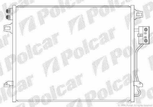 Polcar 2422K8C1 - Конденсатор, кондиціонер autocars.com.ua