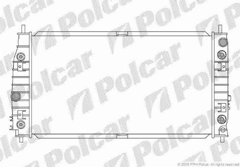 Polcar 243008-1 - Радиатор, охлаждение двигателя autodnr.net