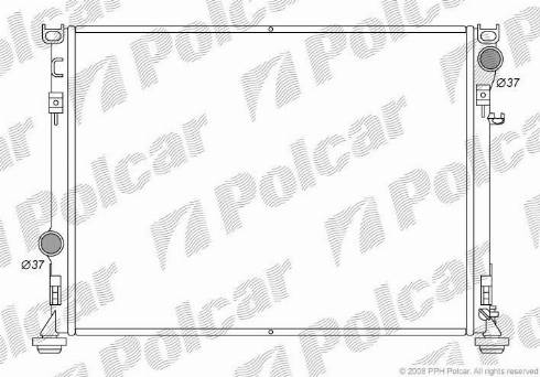 Polcar 2431082K - Радиатор, охлаждение двигателя avtokuzovplus.com.ua