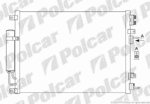 Polcar 2431K8C1 - Конденсатор, кондиціонер autocars.com.ua