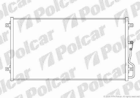Polcar 2440K8C1 - Конденсатор кондиционера avtokuzovplus.com.ua